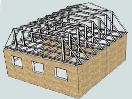 схема стропильной системы мансардной крыши